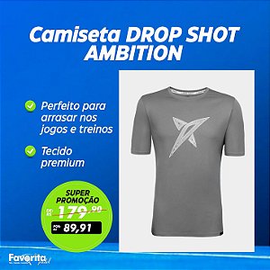 Camiseta DROP SHOT AMBITION Grafite