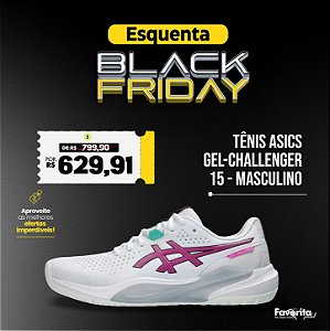 Tênis ASICS Gel-Challenger 15 - Masculino - Branco/Rosa