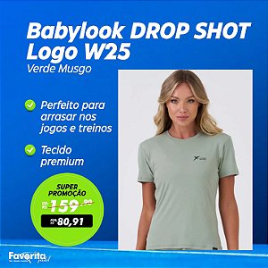 Babylook DROP SHOT Logo W25 Verde Musgo