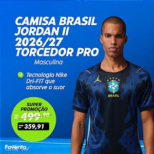 Camisa Brasil Jordan II 2026/27 Torcedor Pro Masculina