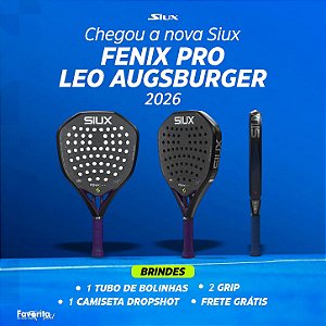 Raquete de Padel Siux Fenix Pro Black 2026 - Leo Augsburger
