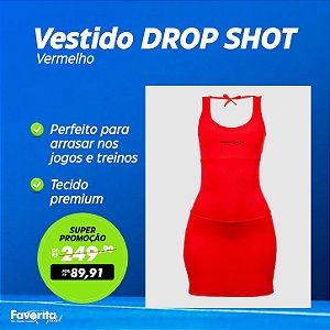 Vestido Short DROP SHOT Vermelho