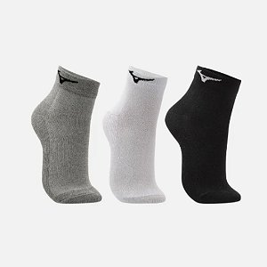 Kit Meia Cano Curto Mizuno Basic Feminino