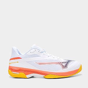 Tênis Mizuno Wave Exceed Court AC Masculino - Branco+Laranja