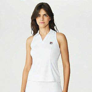 Regata Fila Polo Tennis Basic Feminina Rosa Bebe