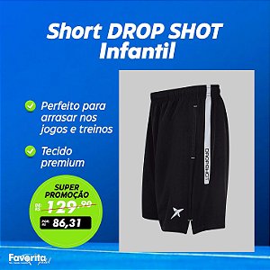 Short DROP SHOT Infantil Preto