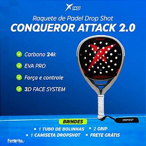 Raquete de Padel DROP SHOT CONQUEROR ATTACK 2.0