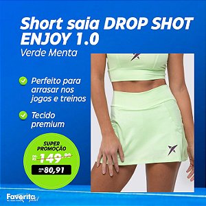 Short saia DROP SHOT ENJOY 1.0 Verde Menta