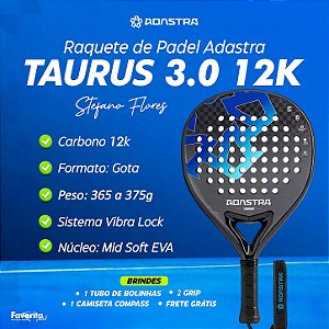 Raquete Padel Adastra Taurus 3.0 12k - Stefano Flores