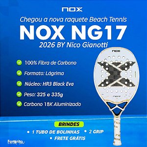 Raquete de Beach Tennis NG17 2026 | NOX - by Nico Gianotti