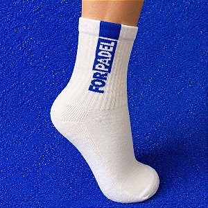 Meia For Padel 2026 Feminina Branco/Azul