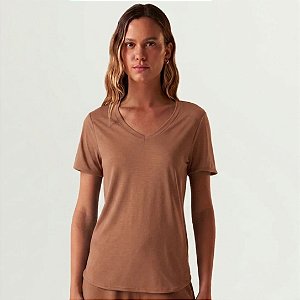 Camiseta Fila Crepe Flow Feminina Marrom Claro