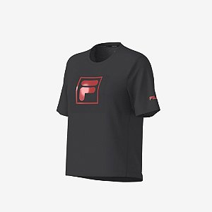 Camiseta Fila Like A Pro Graphic Run Preta Feminina