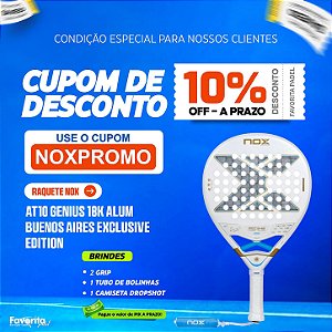 Raquete de Padel Nox AT10 Genius 18K Alum Buenos Aires Exclusive Edition