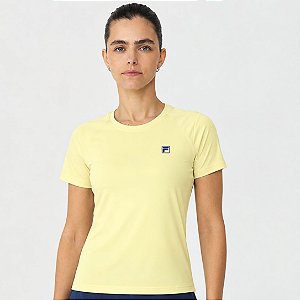 Camiseta Fila Tennis Basic Feminina Amarelo Pastel