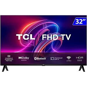 Smart TV TCL LED 32" Full HD Wi-Fi Android TV Comando de voz 32S5400AF