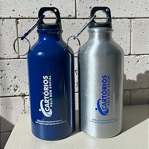 Squeeze de alumínio - Com tampa rosqueável e mosquetão