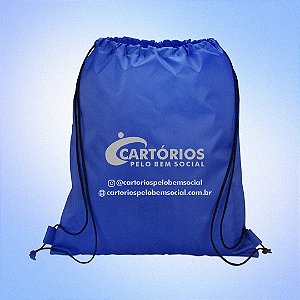 Sacola tipo mochila, com alças