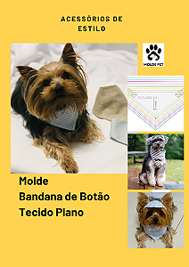 Molde Bandana de Botão