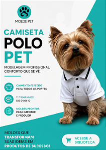 Molde Digital Camiseta Polo Molde Pet