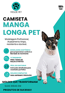 Molde Digital Camiseta Manga Longa Pet