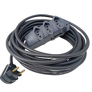 Extensão Elétrica profissional 20A - 30 metros - 3 tomadas Legrand - Cabo PP  2 x 2,5mm