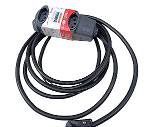 Extensão Elétrica profissional 20A - 3 metros - 3 tomadas Legrand - Cabo PP  3 x 2,5mm