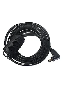 Extensão Elétrica Reforçada 60 Metros 20A Cabo PP  2x2,5mm 2 Tomadas