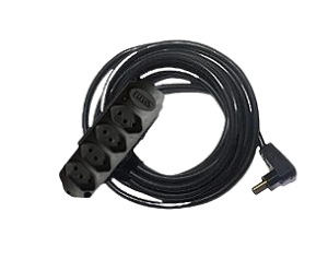 Extensão Elétrica profissional 20A - 30 metros - 4 tomadas - Cabo PP  2 x 2,5mm
