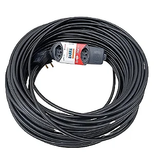 Extensão Elétrica profissional 20A - 80 metros - 3 tomadas Legrand - Cabo PP  2 x 2,5mm