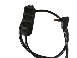 Extensão Elétrica profissional 20A - 5 metros - 3 tomadas - Cabo PP  3 x 2,5mm