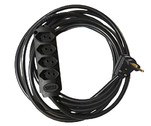 Extensão Elétrica profissional 10A - 40 metros - 4 tomadas - Cabo PP  2 x 1,0mm