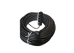 Extensão Elétrica profissional 10A - 60 metros - 4 tomadas - Cabo PP  2 x 1,5mm