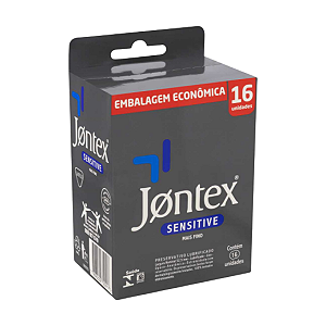 16 Camisinhas Preservativo Sensitive Jontex Mais Fino Barato