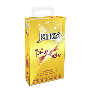 4 Preservativos Lubrificado Jontex Sensação Pele Com Pele