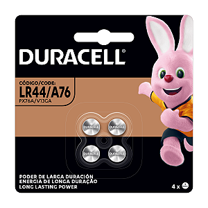 Baterias Alcalinas Duracell LR44 4 Unidades 1,5v
