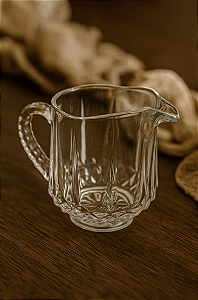 Jarra Leiteira de Vidro Com Alça 200ml Modelo Diamante Lyor