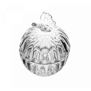 Potiche de Vidro Cristal Borboleta 9,5cm Wolff C20742