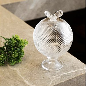 Potiche de Cristal com Pé Borboleta Butterfly 13cm Wolff C20740