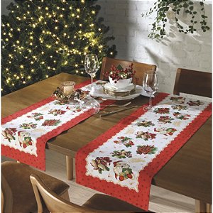 Kit 2 Trilhos De Mesa Natalino Natal Noel 1m x 35cm