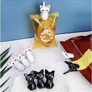 Kit 4 Pegadores Prendedor Multiuso Decorativo Gatinhos R1940