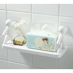 Prateleira Organizador Multiuso Parede Boneco Branco 31,5cm