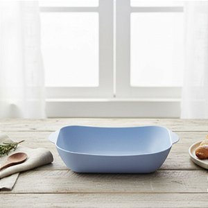 Travessa Cesto Com Alça Retangular Plástico Bend Tray 800ml