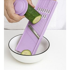 Cortador e Ralador de Legumes Manual Completo Roxo 21cm CR2