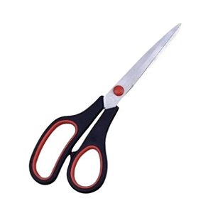 Tesoura Multiuso Para Cortar Papel Tecido Preta 9,5" 23cm SQ