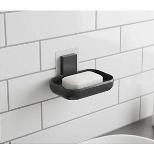 Saboneteira Com Suporte De Parede Adesivo Prático