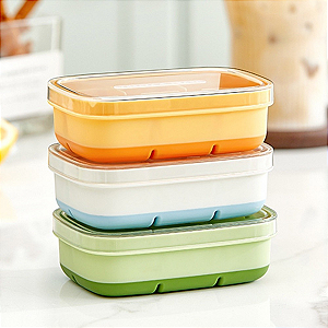 Kit 3 Mini Forma De Gelo Papinha De Bebe Silicone Com Tampa C84