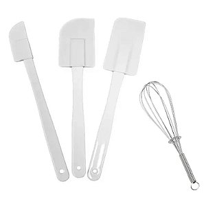 Kit 3 Espátulas Culinária + 1 Batedor de Ovos Fuê C1496