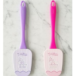 Espatula de Silicone Confeitaria Multiuso Com Frases WX086