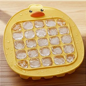 Forma de Gelo Infantil Divertida Pato Amarelo 25 Cubos Top C535